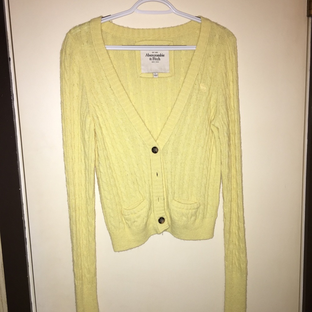 Yellow cardigan